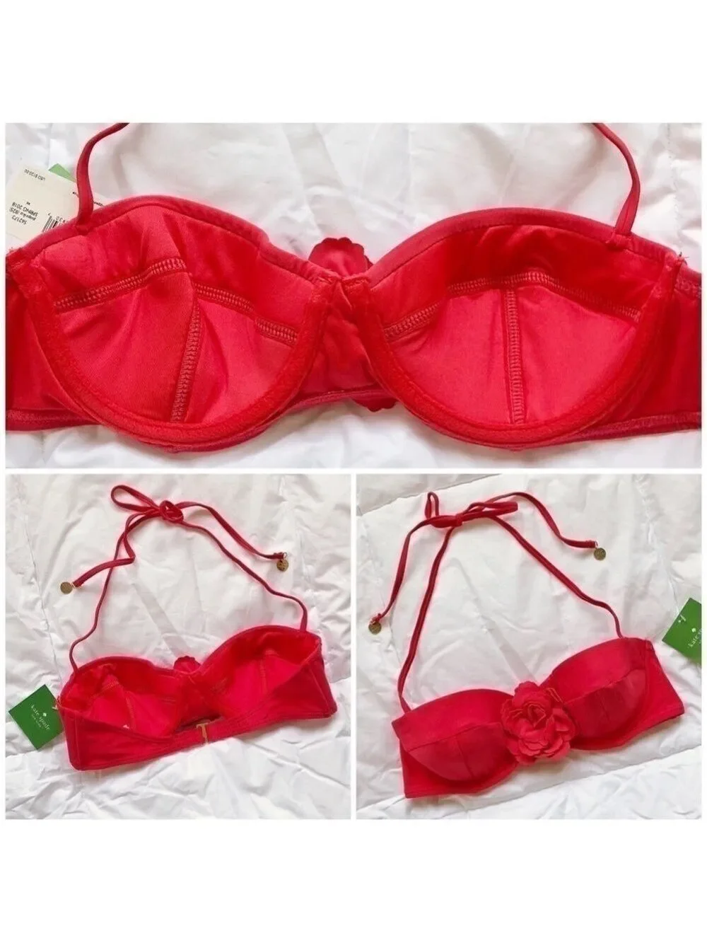 Kate Spade Floral Accent Bikini Top